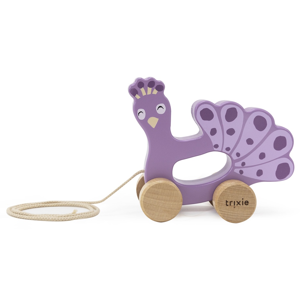 Trixie | Trekfiguur Mrs. Peacock Hout Paars