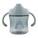 Trixie | Drinkbeker Mr. Shark Sippy Cup met Handvat en Drinktuit Blauwgrijs