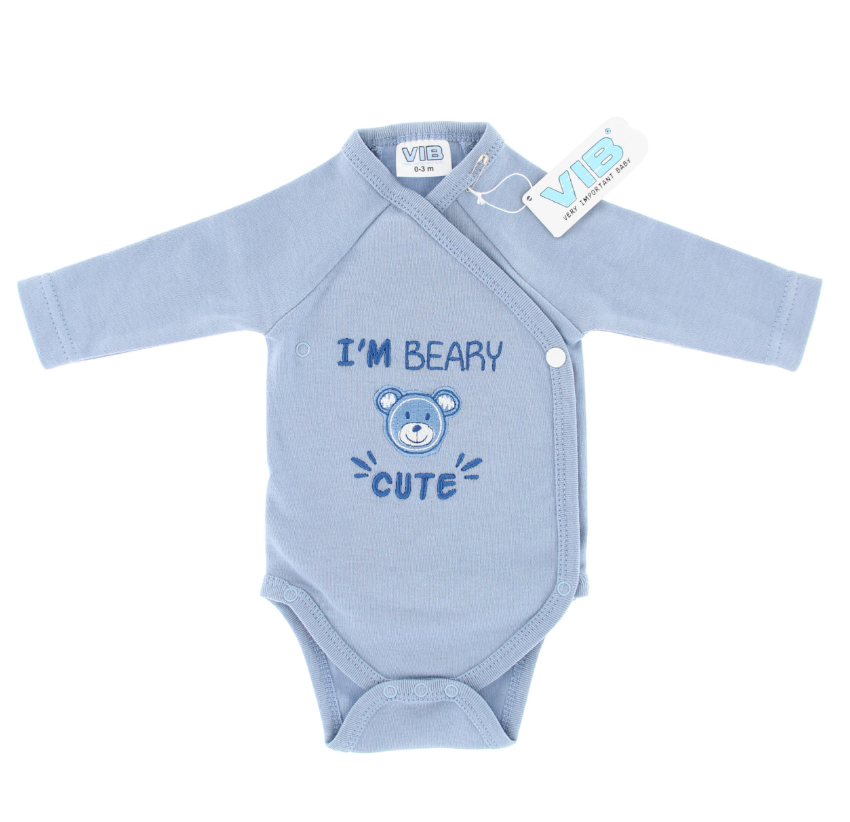 VIB | Body "I'm Beary Cute" Dusty Blue 0-3M