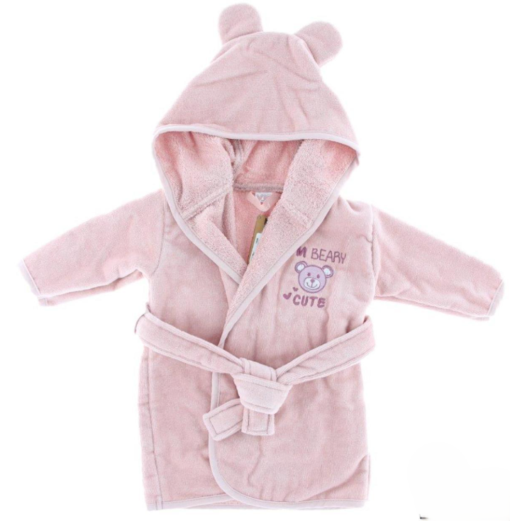 VIB | Badjas "I'm Beary Cute" Rose Smoke M62-68