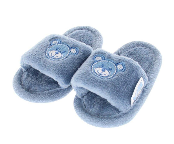 VIB | Schoenen Baby Slippers I'm Beary Cute Dusty Blue One Size