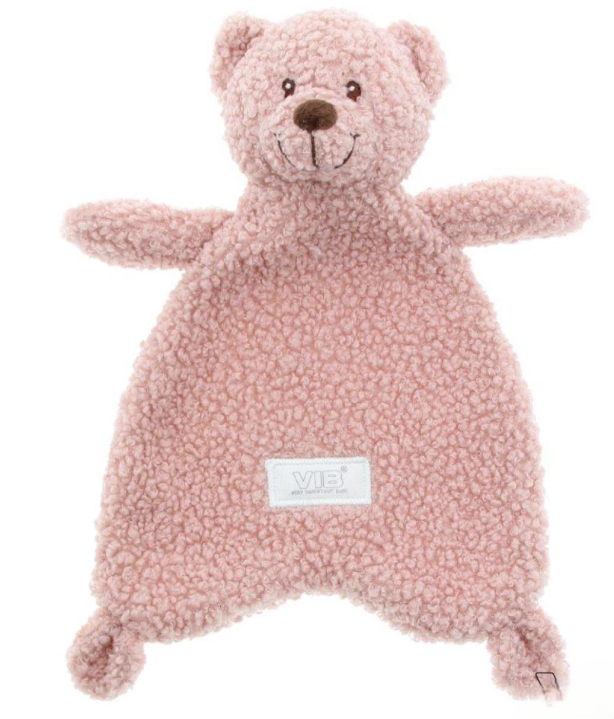 VIB | Knuffeldoek Teddy met Berenhoofd Rose Smoke