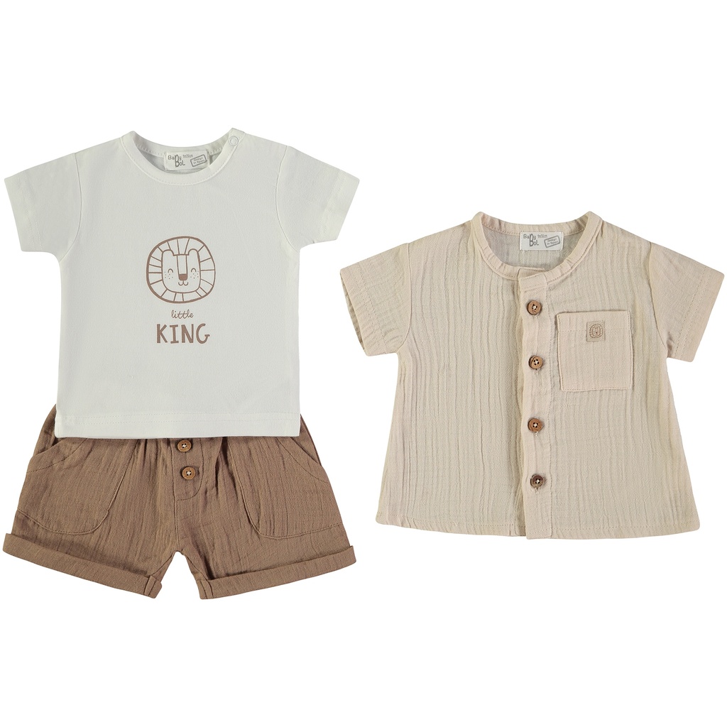Babybol | Outfit Boys Brown 3-delig