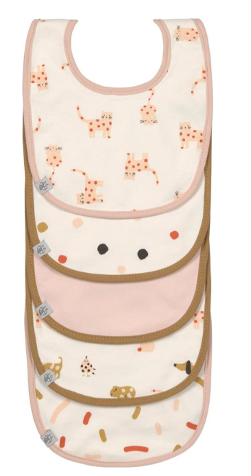 Laessig | Slabbetje Little Mateys Spicey Orange Badstof Value Pack 5-pack