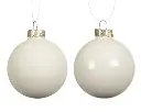 Decoris | Kerstbal Glas Mix Wolwit Ø8cm 6-pack