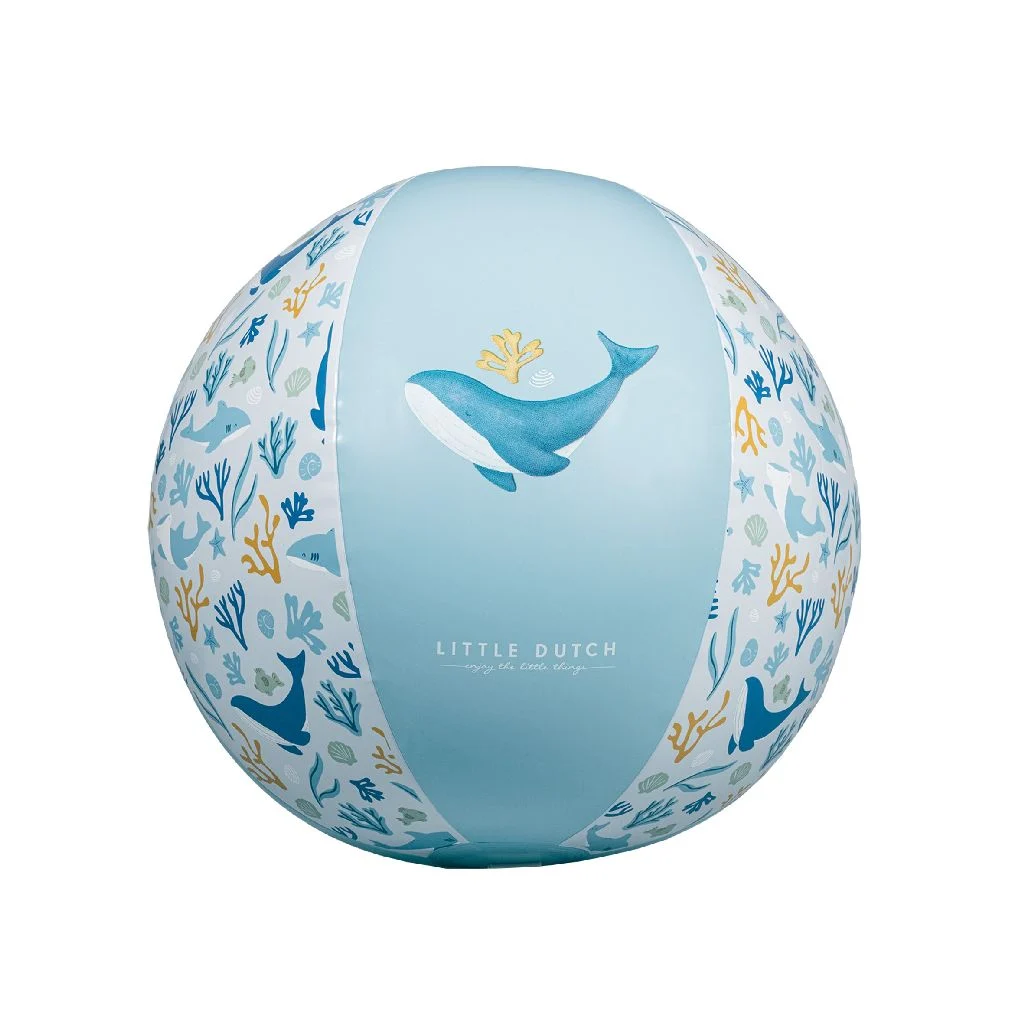 Little Dutch | Strandspeelgoed Strandbal Ocean Dreams Walvis Blauw Ø35cm