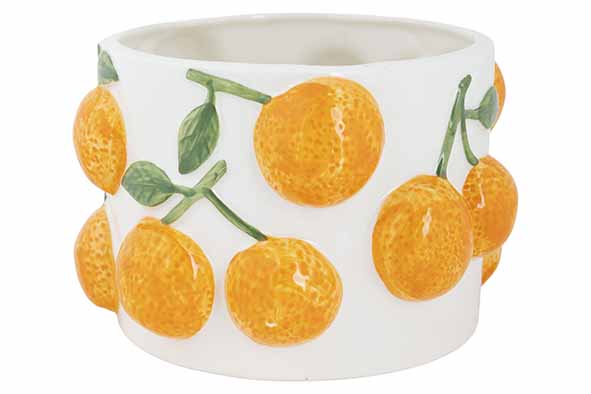 Cosy & Trendy | Bloempot Oranges Wit Ø18x11,5cm