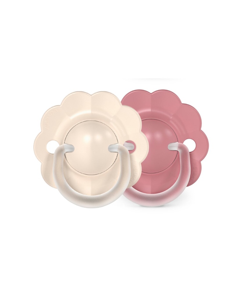 Suavinex | Fopspeen Wonder Siliconen Symmetrisch SXPRO  Roze/Beige 0-6 mnd 2-pack  