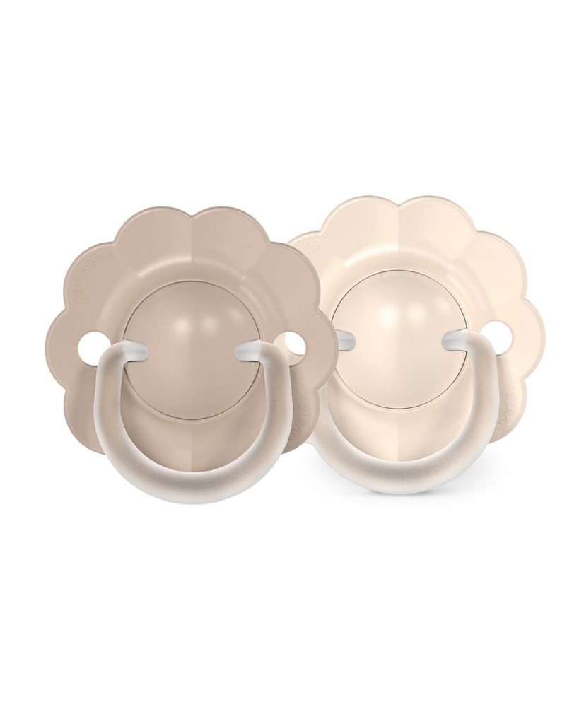Suavinex | Fopspeen Wonder Siliconen Symmetrisch SXPRO  Bruin/Beige 0-6 mnd 2-pack   