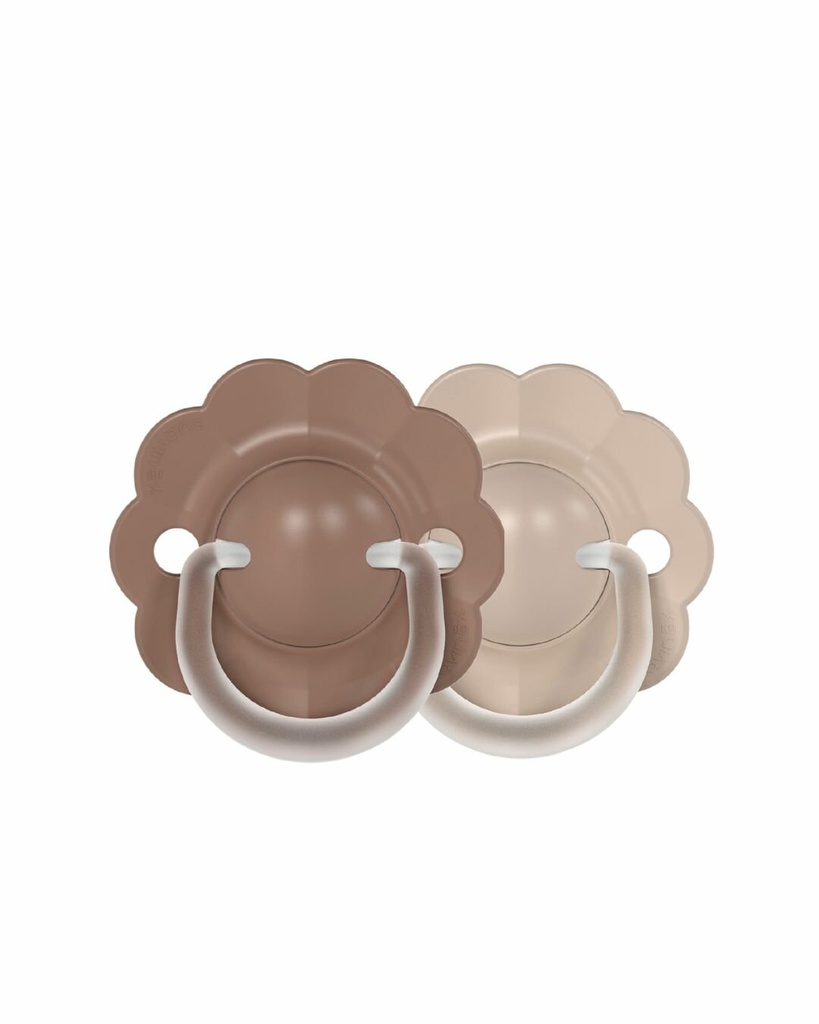 Suavinex | Fopspeen Wonder Siliconen Symmetrisch SXPRO  Bruin/Beige 6-18mnd 2-pack 