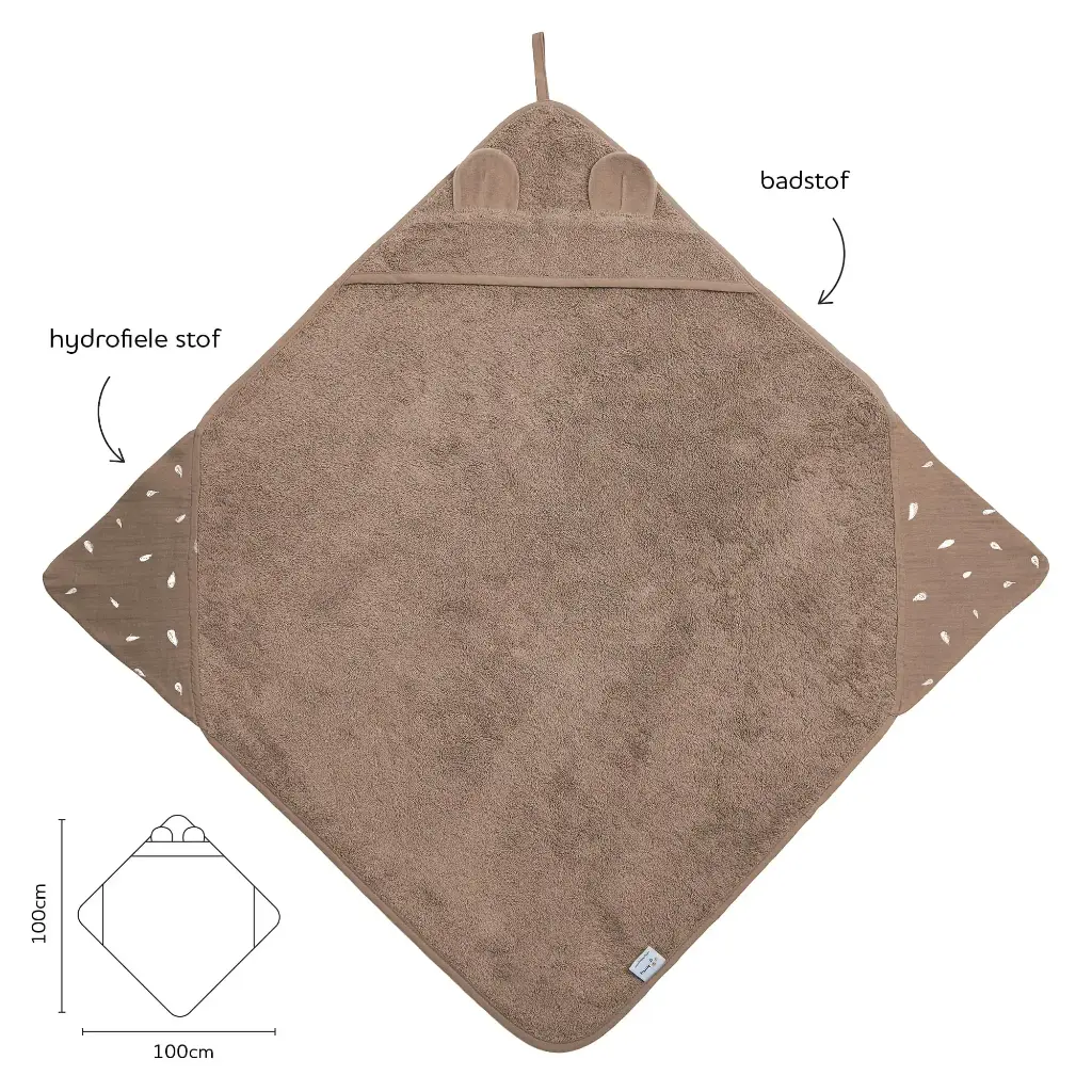 Nifty | Badcape 2in1 Mocha 100x100cm