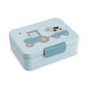 Done by Deer | Brooddoos Tiny Farm Lunchbox Blue 17,5x14x6,5cm