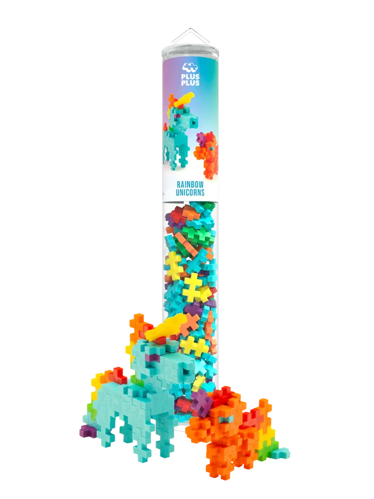 Plus-Plus | Educatief Speelgoed Rainbow Unicorns Bouwstukjes 100-delig
