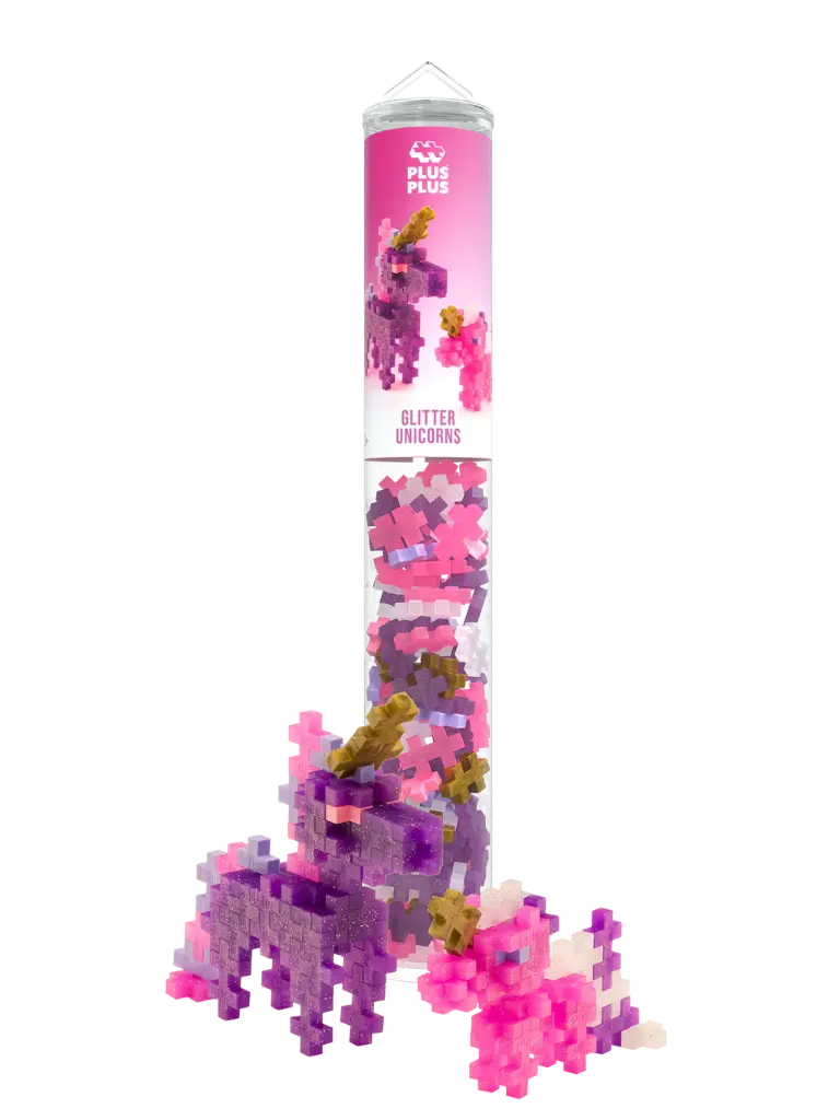 PlusPlus | Educatief Speelgoed Glitter Unicorns Bouwstukjes 100-delig