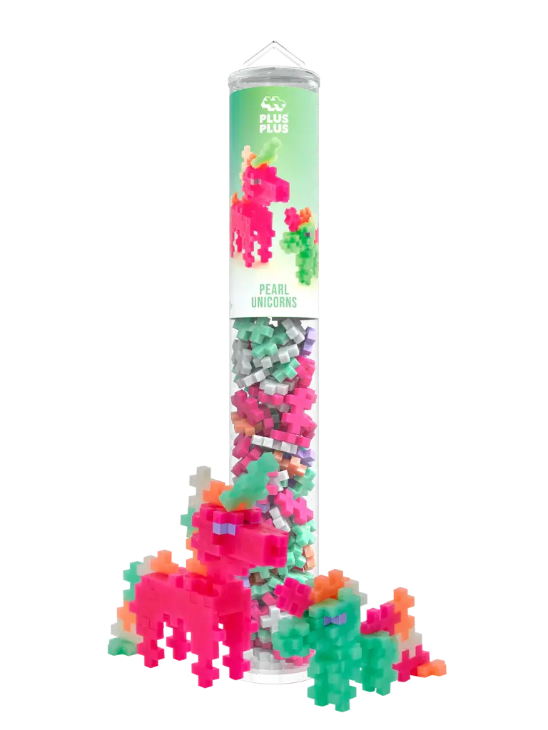 Plus-Plus | Educatief Speelgoed Pearl Unicorns Bouwstukjes 100-delig