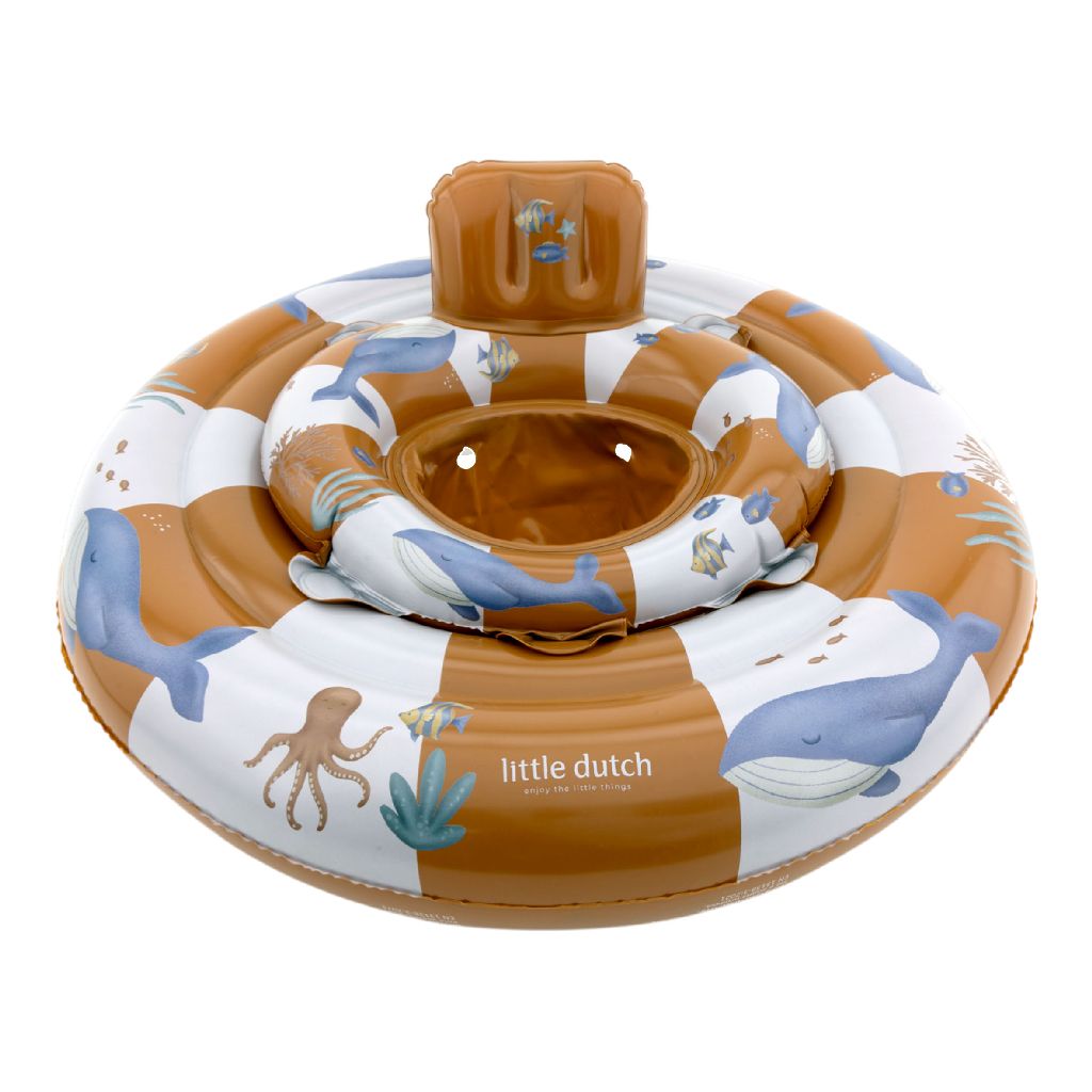 Little Dutch | Zwemband Ocean World Babyfloat Bruin Ø67cm