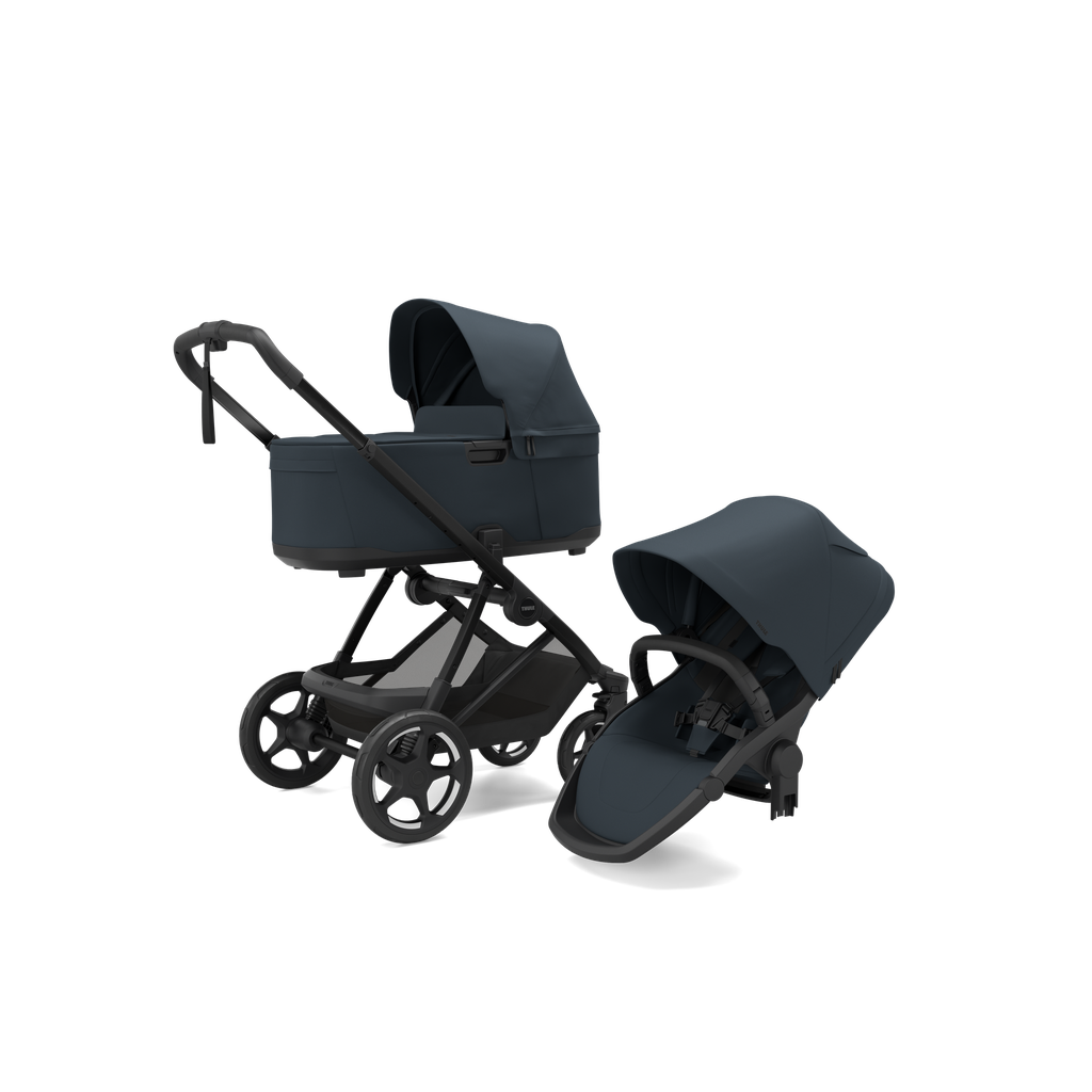 Thule | Wandelwagen Charm 2 in 1 incl. Draagmand  Darkest Blue