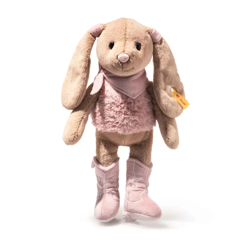 Steiff | Pluche Knuffel Cowgirl Hoppie Rabbit Pink/Beige 32cm