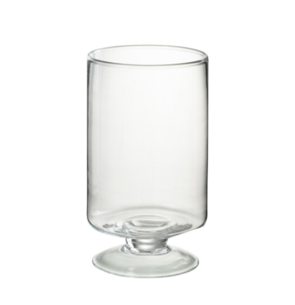 J-Line | Windlicht Op Voet Glas Transparant Ø16x25cm 