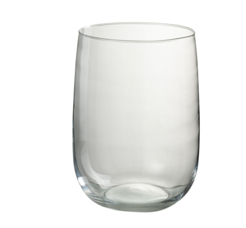 J-Line | Windlicht Ei Glas Transparant Ø16x25cm