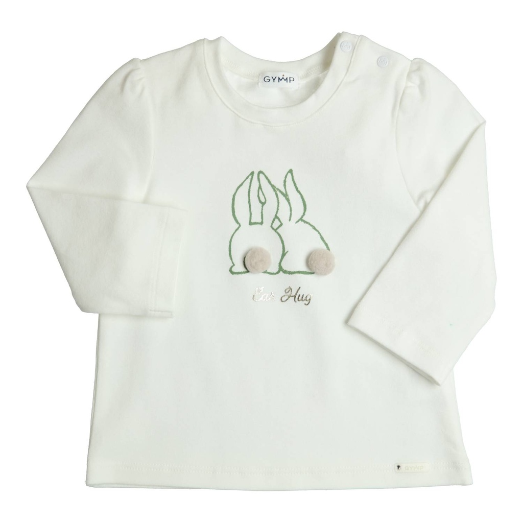 Gymp | T-shirt Girls Aerodoux Longsleeve Off White/Green
