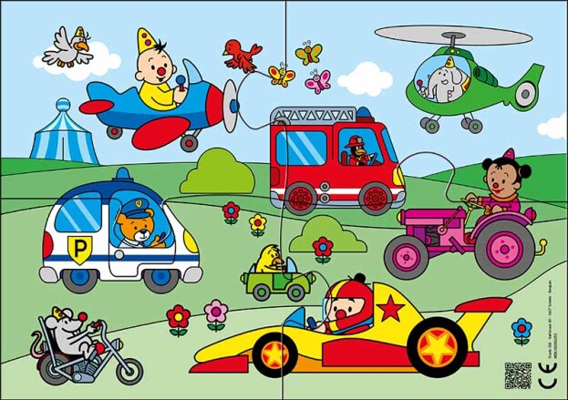 Bumba | Puzzel Vroem Vroem 4-stukjes