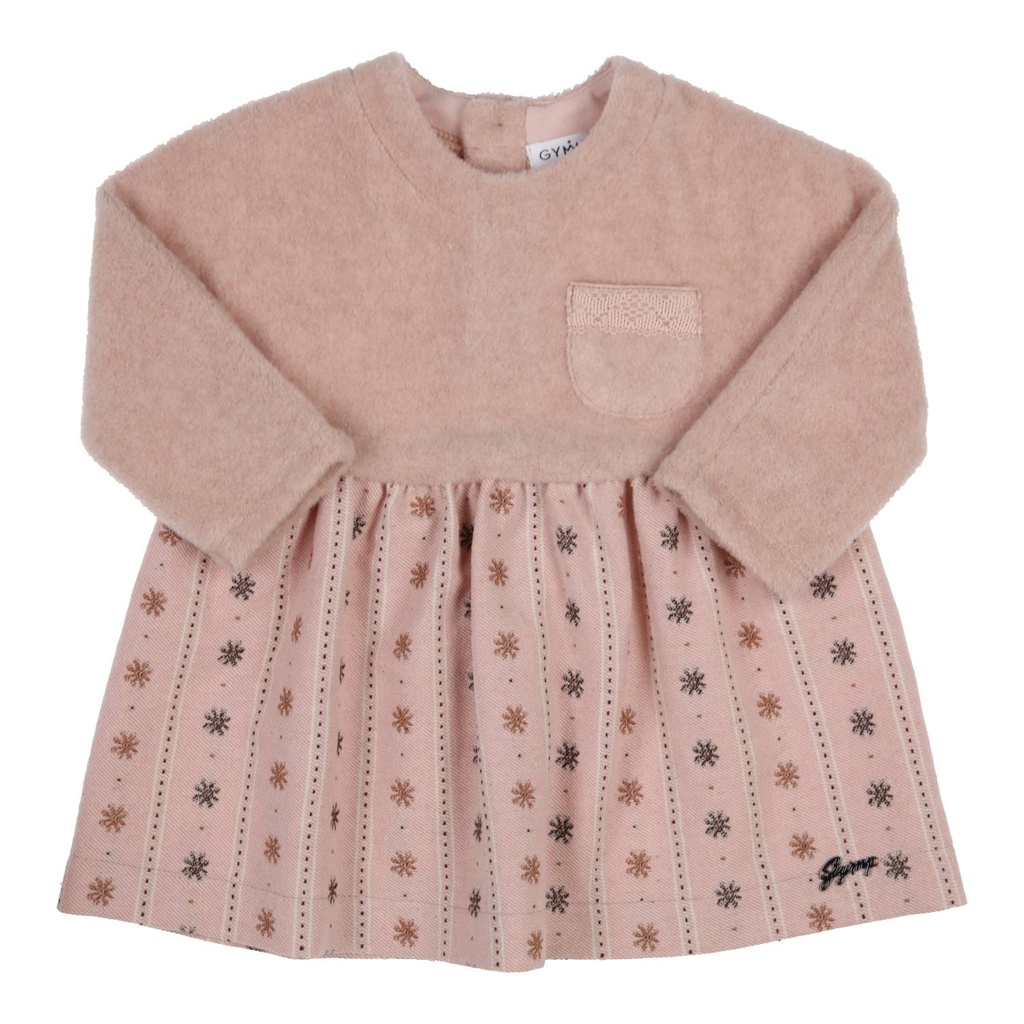 Gymp | Jurk Girls Inga Old Rose/Grey