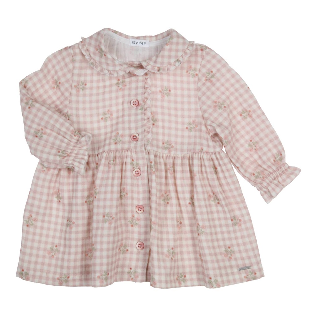 Gymp | Jurk Girls Emmy Off White/Old Rose