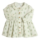 Gymp | Jurk Girls Florens Off White/Green