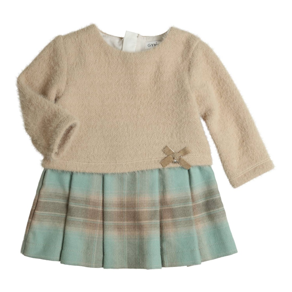 Gymp | Jurk Girls Larissa Green/Beige