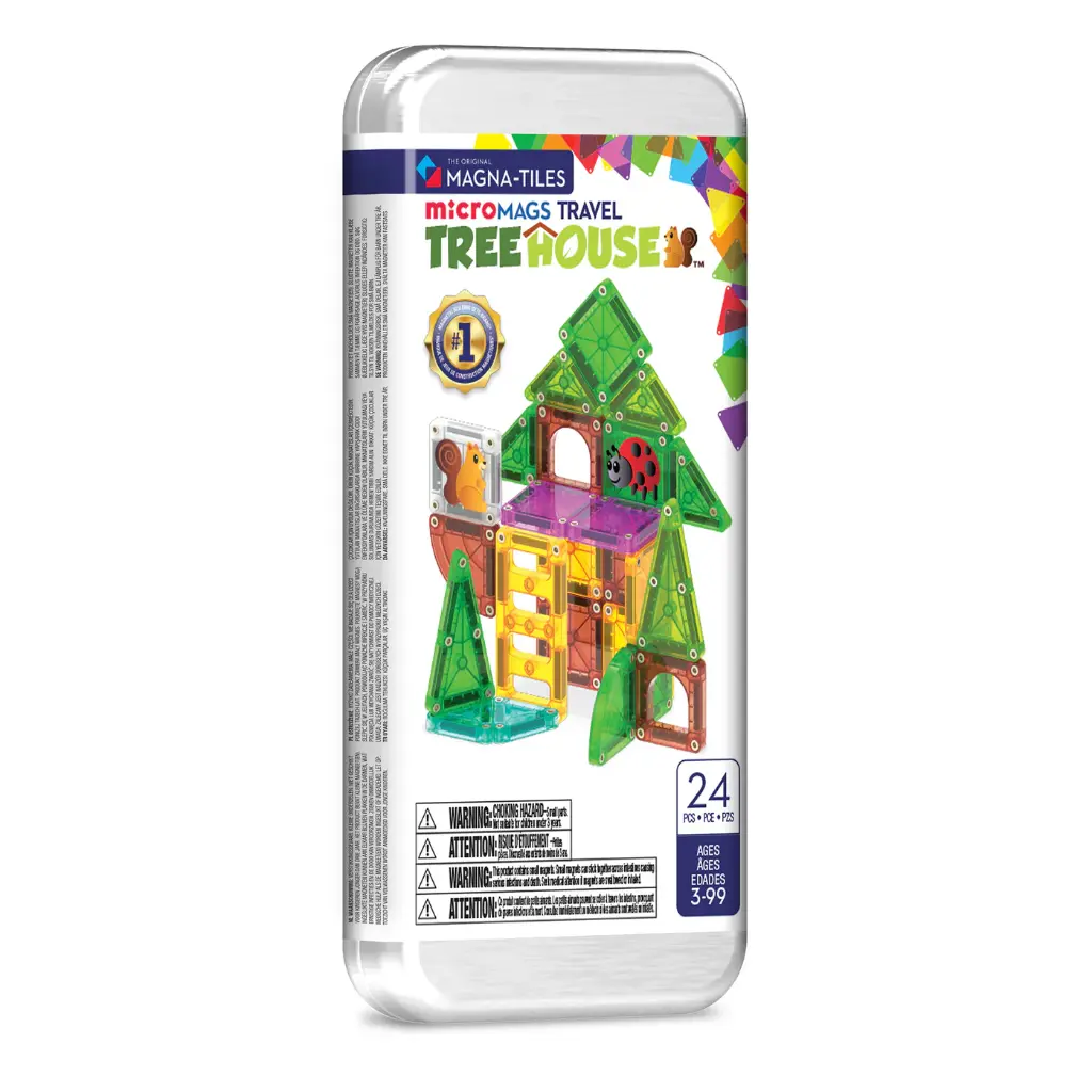 Magna-Tiles | Magnetische Blokken Travel Set Micro Mags Treehouse 24-delig