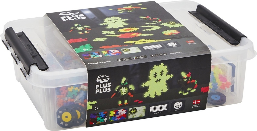 Plus-Plus | Educatief Speelgoed Bouwstukjes in Opbergkoffer Build and Glow 2000-delig