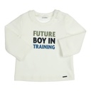 Gymp | T-shirt Boys Aerodoux Longsleeve Off White/Green