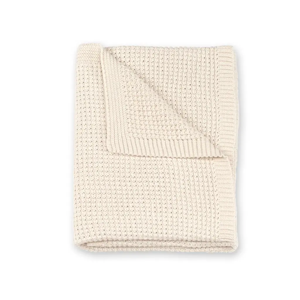 Bemini | Deken Knitted Ecru 80x100cm