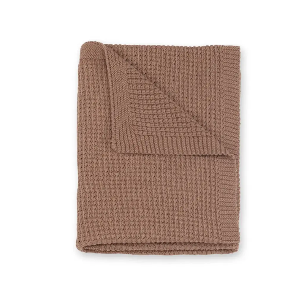 Bemini | Deken Knitted Muffin Bruin 80x100cm