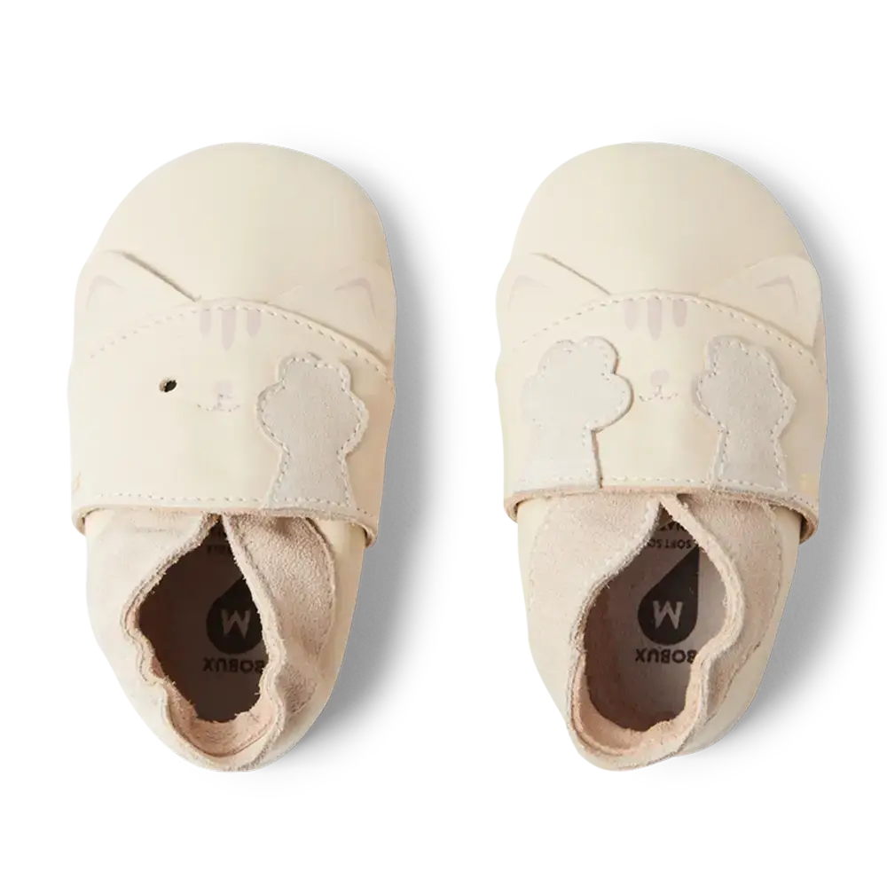 Bobux | Schoenen Soft Soles Peek A Boo Kitty White Swan 