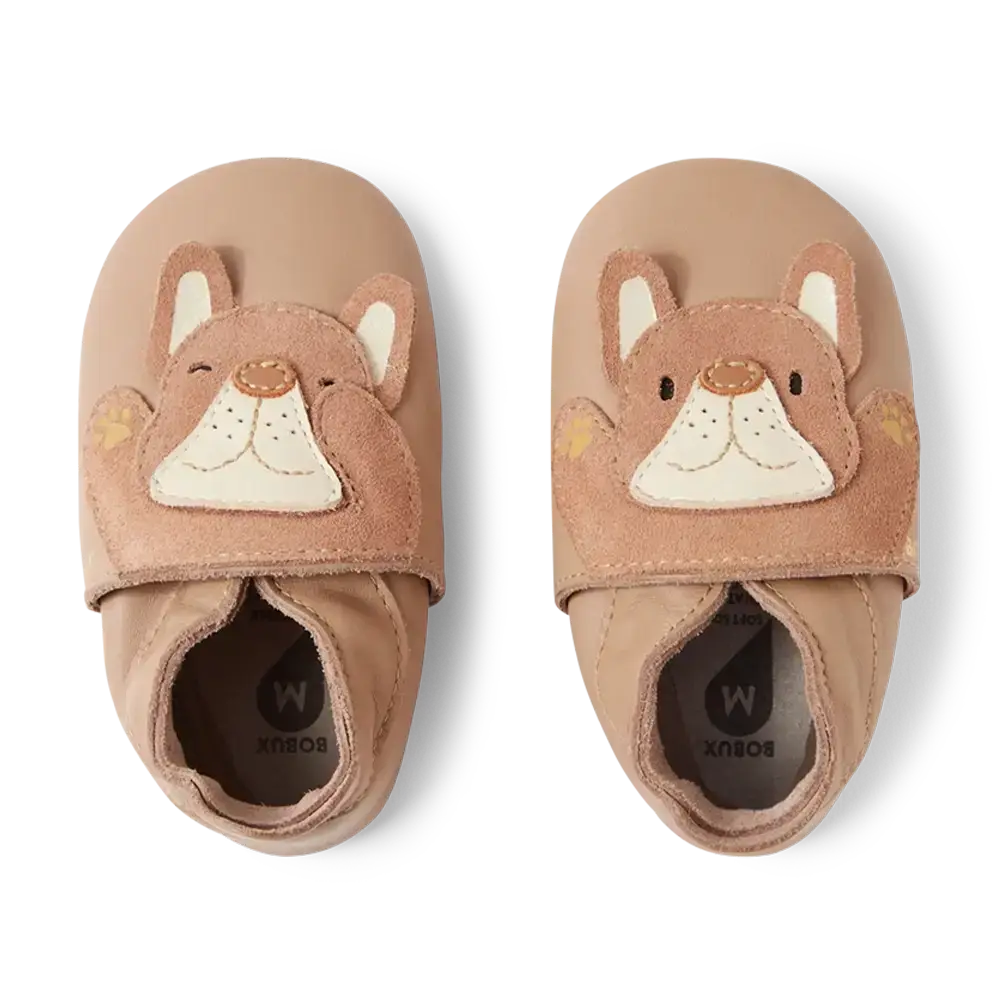 Bobux | Schoenen Soft Soles Peeking Puppy Warm Taupe 