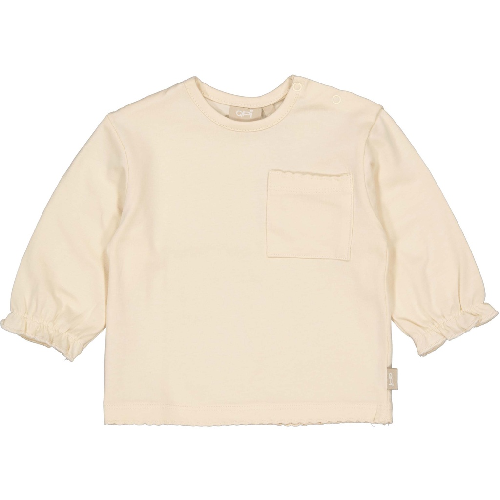 QPI | T-shirt Girls Okki Longsleeve Cream