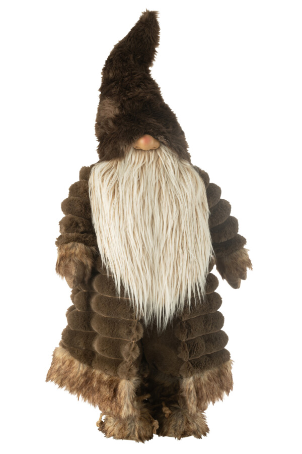 J-Line | Beeld Kabouter Bos Bruin 35x22x88cm 