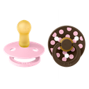 Bibs | Fopspeen Latex Anatomisch Duo Polka Mocha 0-6m T1 2-pack