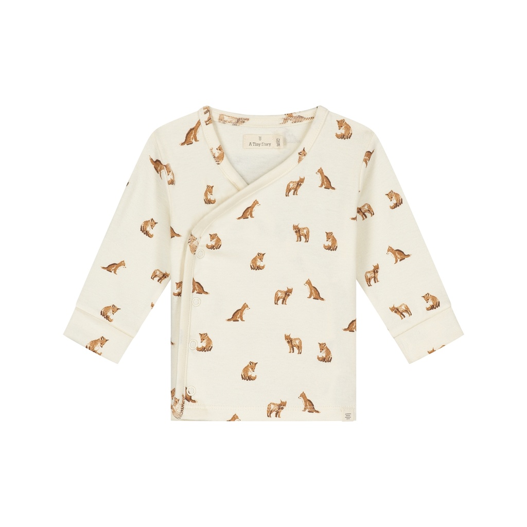 A Tiny Story | T-shirt Uni Overslag Longsleeve Ivory