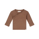 A Tiny Story | T-shirt Boys Overslag Longsleeve Coffee