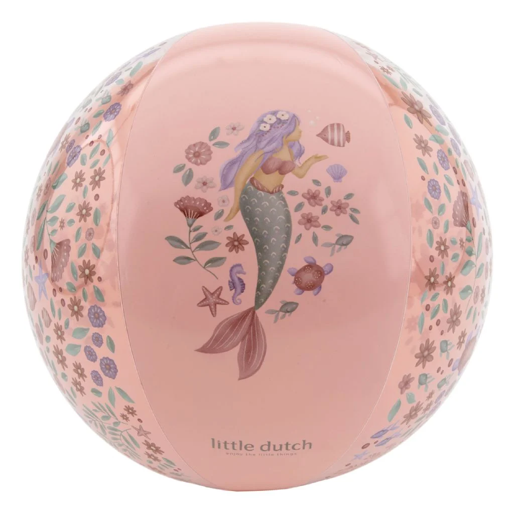 Little Dutch | Strandspeelgoed Strandbal Dreamy Mermaid Roze Ø35cm