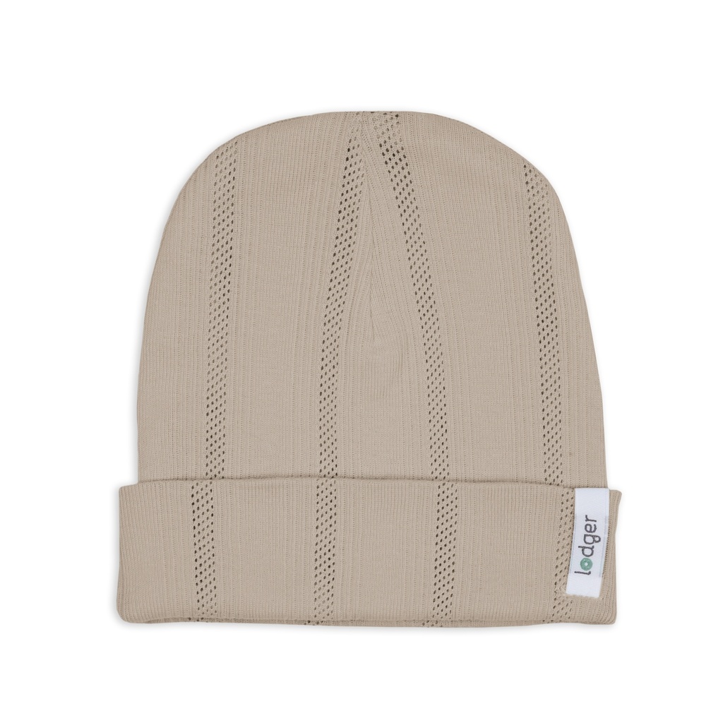 Lodger | Muts Beanie Pointelle Shell Zand 0-6M