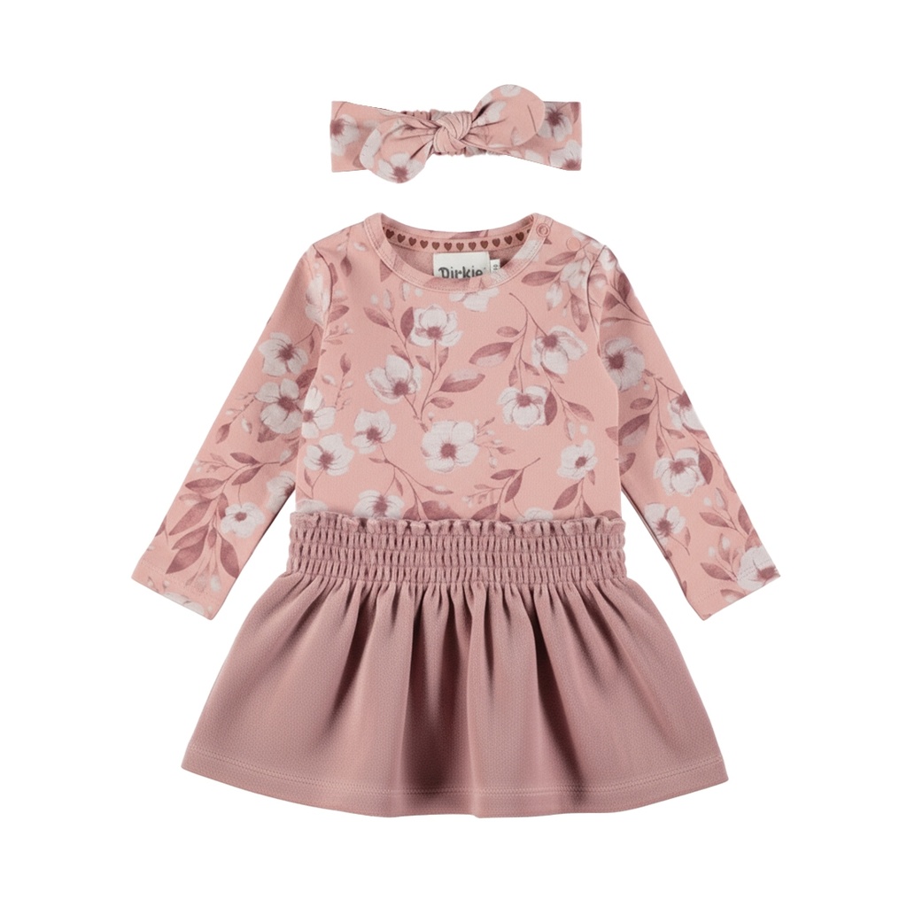 Dirkje | Jurk met Haarband Girls Blossom Breeze Misty Rose