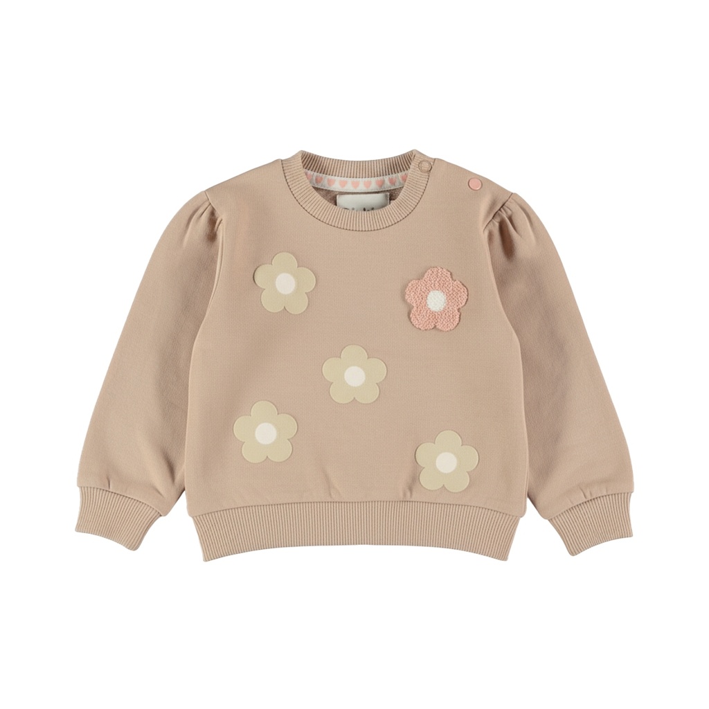 Dirkje | Sweater Girls Rosy Dots Light Taupe