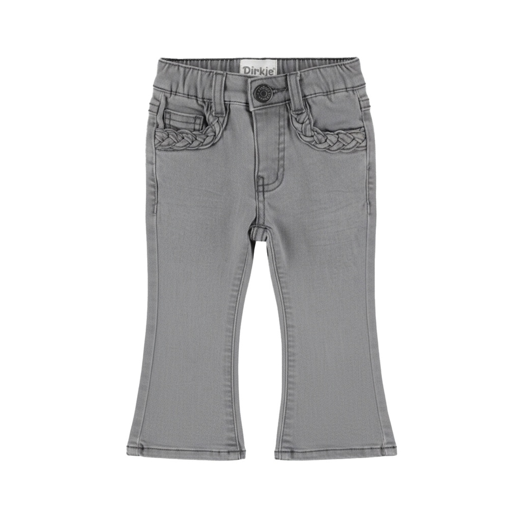 Dirkje | Broek Girls Cozy Snowbears Denim Grey