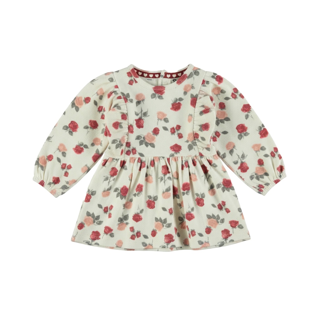 Dirkje | Jurk Girls Amour & Love Paws Antique White