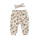 Dirkje | Broek met Haarband Girls Amour & Love Paws Antique White