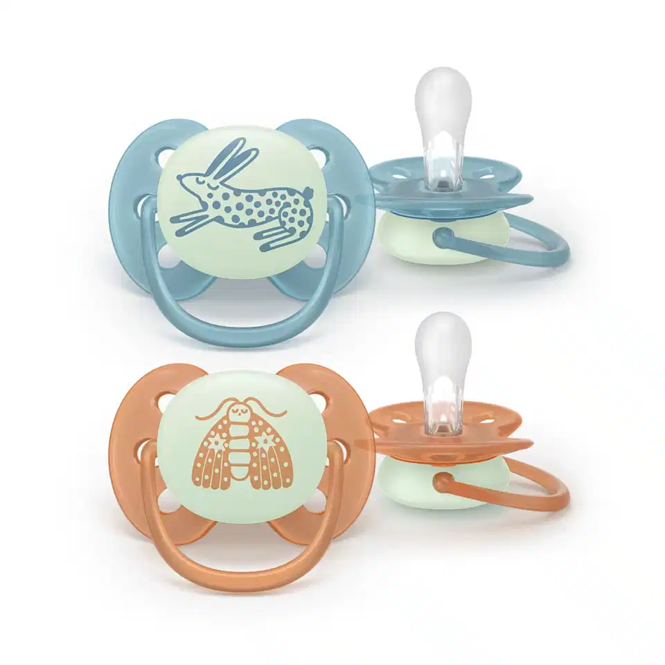 Avent | Fopspeen Ultra Soft Night Blauw/Oranje +18m